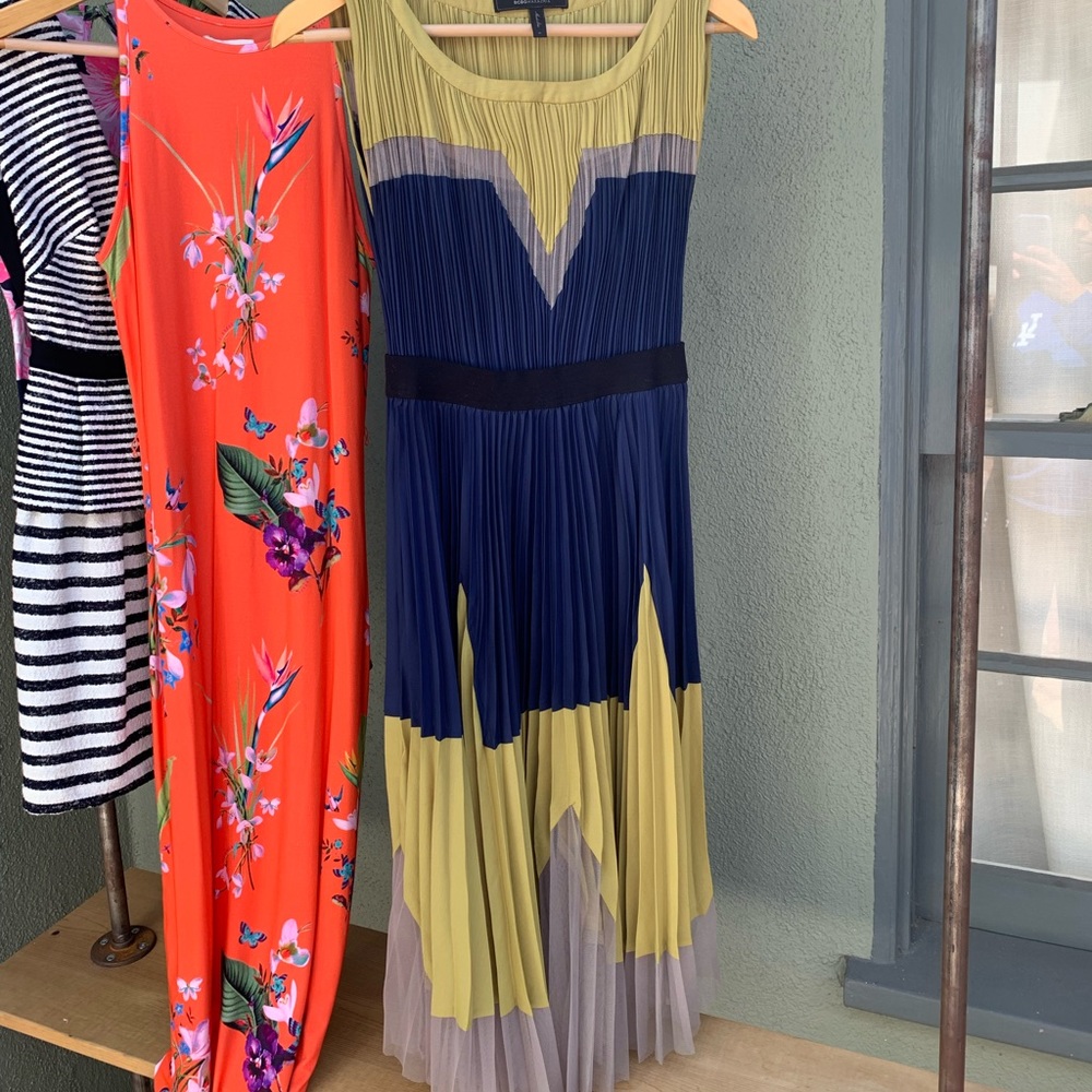 BCBG pleated cocktail dress